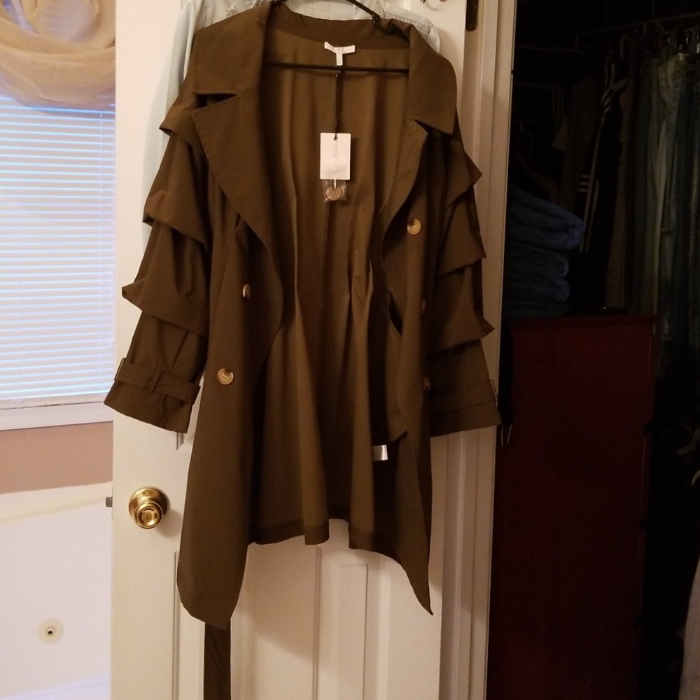 Forever 21 olive lightweight trench